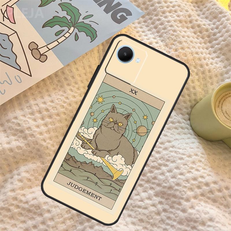 Чехол-Арт Принт с Котом из Таро Императрица Для Realme C71 C75 C61 C53 C55 C33 C63 C51 C65 C67 11 12 13 14 Pro Plus GT6 GT7 15 Pro