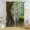 Female Elf Blackout Curtains for Camera Partition Home Interior Curtains 2 Pieces Halloween Decoration Curtain for Room 2 Panel