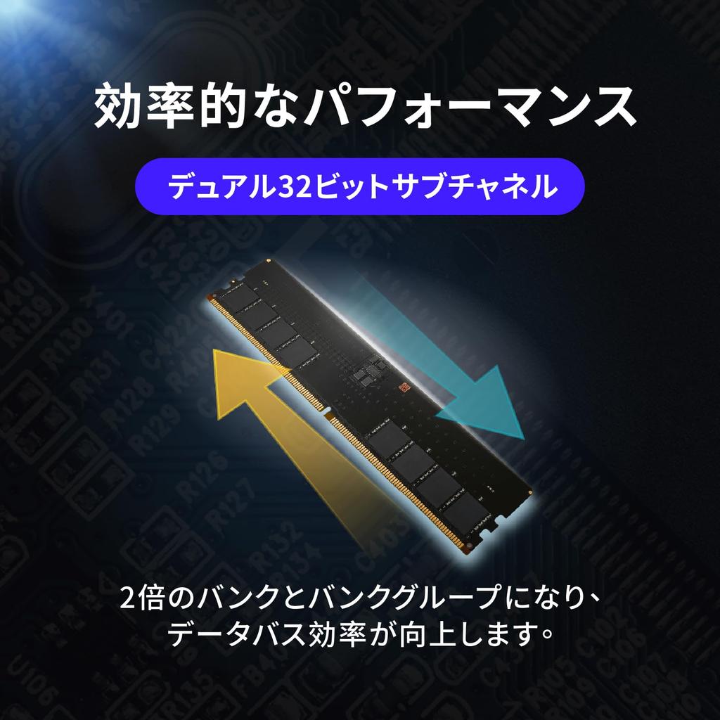 MMOMENT DDR5 32 ГБ x 2 комплект дисков 4800 МГц память для настольного ПК (64GB) ПК5-38400 (CL40/1.1V/288-контактный)