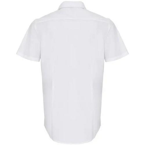 Premier Mens Poplin Stretch Short-Sleeved Shirt