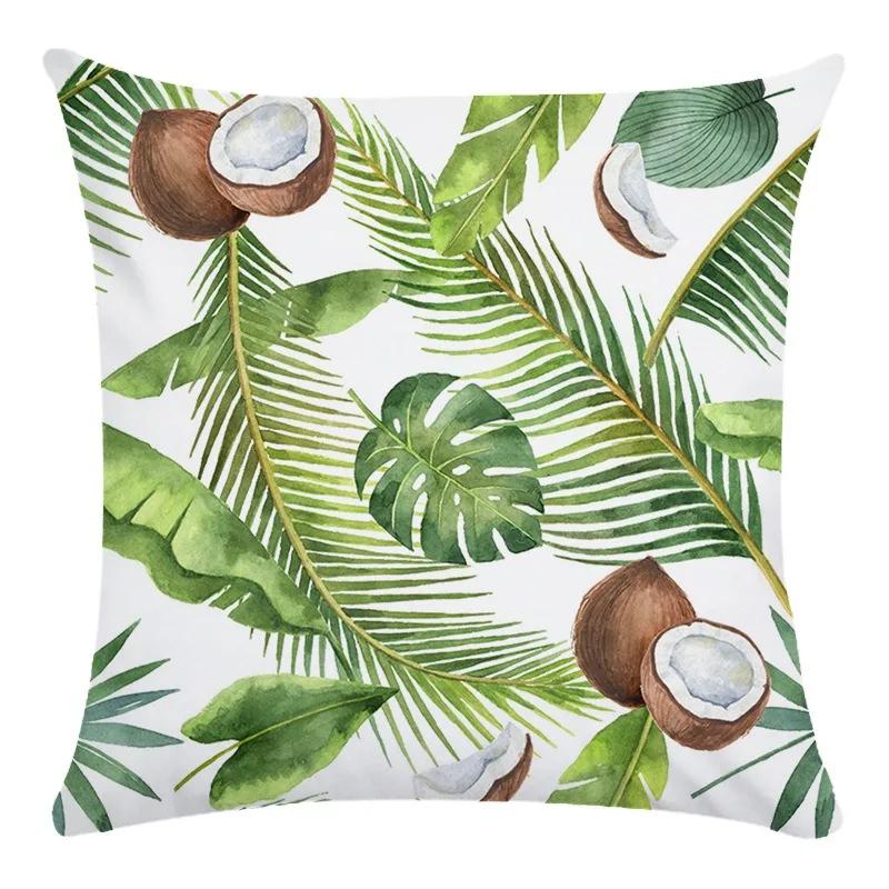 Тропическое растение Кокосовый узор Принт Супермягкая Наволочка-подушка Модный Домашний декор Чехол на подушку для сиденья в офисе