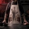 Новинка Фартук для барбекю Хэллоуин Мясник с реалистичным пятном крови, Моющийся защитный рабочий фартук, Забавный подарок-розыгрыш, Реквизит для костюма ужасов для косплея