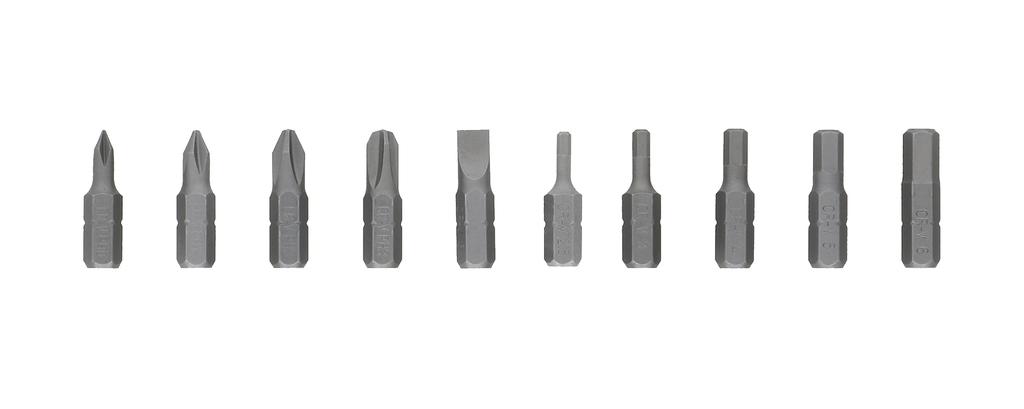 Takagi Ratchet Handle Set Driver Set with Interchangeable Screwdriver Bits and Hex Bits for Tightening and Furniture Assembly T-Shaped (11-Piece)