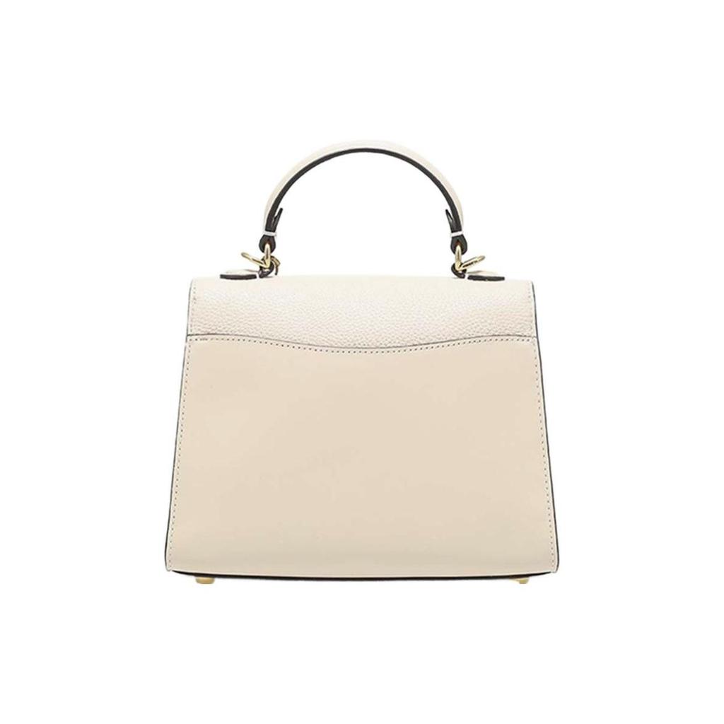 Coach Tabby 20 Solid Color Button Closure Leather Shoulder Crossbody Handbag Small Women handbags Ivory C0773-B4IY
