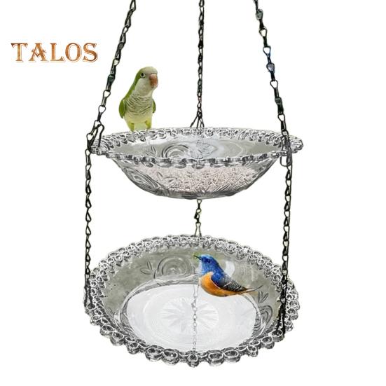 Подвесная ванна для птиц на открытом воздухе, поднос для колибри, двухслойная кормушка для диких птиц, миска для декора патио на заднем дворе