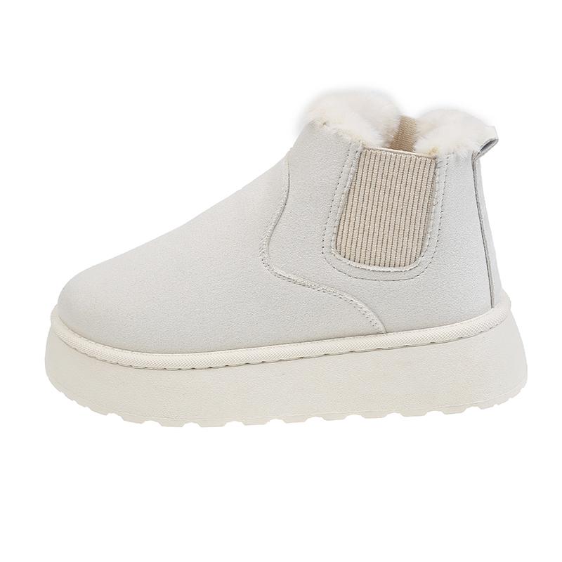 Winter Boots Women New Rubber Thick Sole Ankle Boots for Outdoor Elevated Comfort Warm Walking Cotton Shoes Fashion Snow Boots
