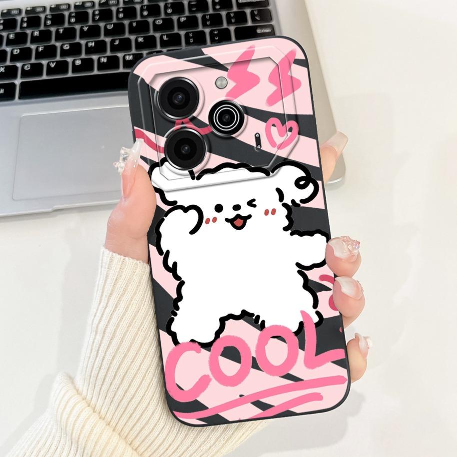 For Tecno Pova 6 Pro 5G 2024 Case LI9 Camera Lens Protective Cover Cute Panda Cartoon Soft Bumper For Tecno Pova 6 Pova6 5G Capa