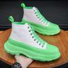 Thick Soled High Top Shoes Men's Fashion Genuine Leather Board Shoes Men Leather Original Versatile Casual Ankle Boots Sneakers