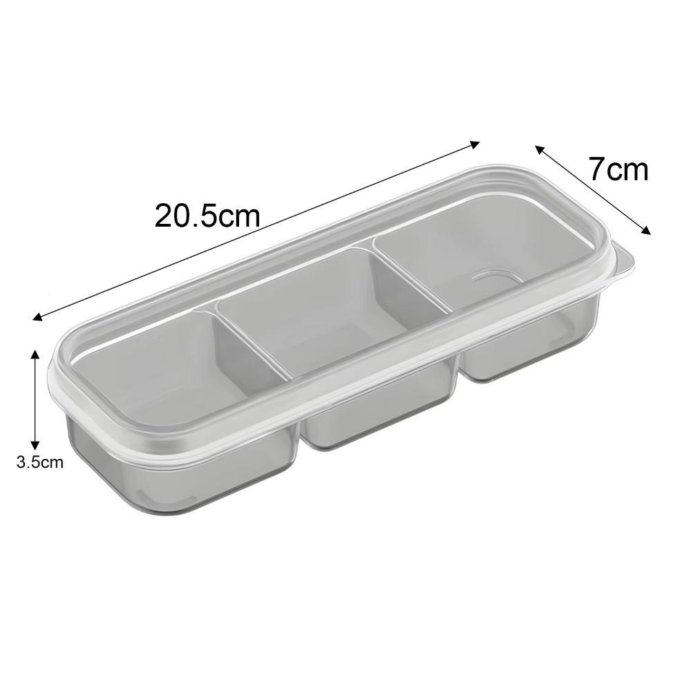 with Clear Lids Refrigerator Fresh-keeping Box Sealed Storage Stackable Food Storage Box Transparent 3/2 Grids