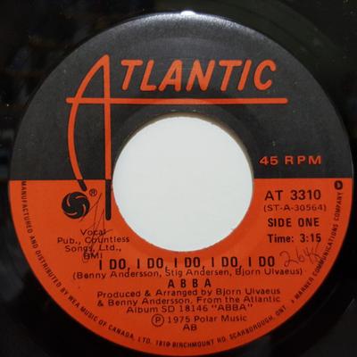 7-дюймовая пластинка ABBA - I Do, I Do, I Do, I Do, I Do AT3310 Atlantic 1975 Канада Поп Б/у