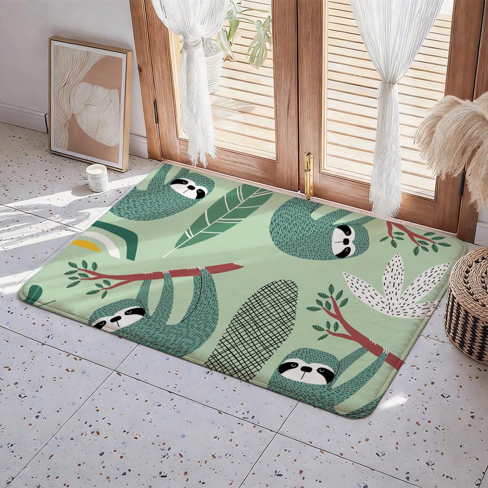 Animal S Sloth Floor Mat Eco Flannel Doormat Non Slip Odorless Indoor Floor Rug Soft Short Plush Home Mat