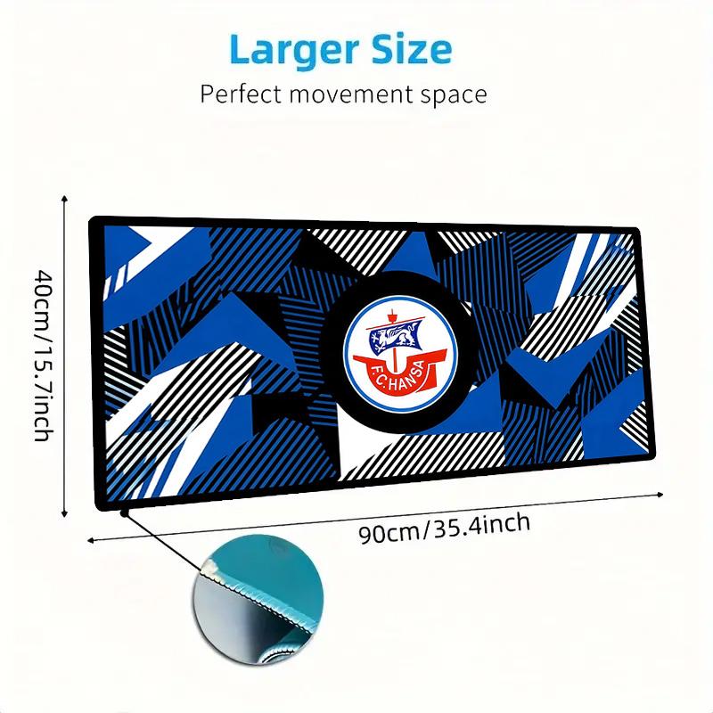Hansa FC Цветная Игровая Коврик для Мыши Большой Коврик для Игрового Стола Нескользящий Коврик для Ноутбука Планшета Большой Коврик для Мыши XXL Коврик Мини ПК Игровой Коврик с Заблокированным краем