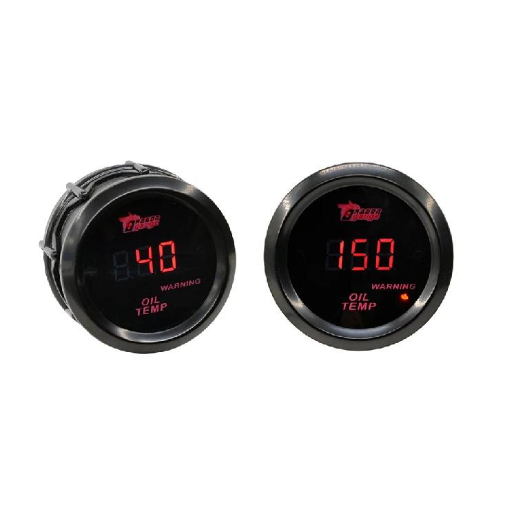 Round Earth 2 Inch Oil Temp Gauge Racing Car Instruments Modification Celsius Fahrenhe With Warning Temperature Sensor Meter