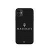 Чехол - Maniacase - Iphone 12 - Maserati - Белый фон карбон - Жесткий силикон