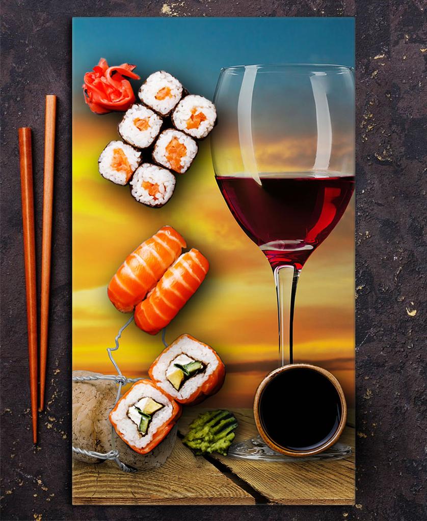 SZKLANA DESKA DO KROJENIA 30x52 Wino