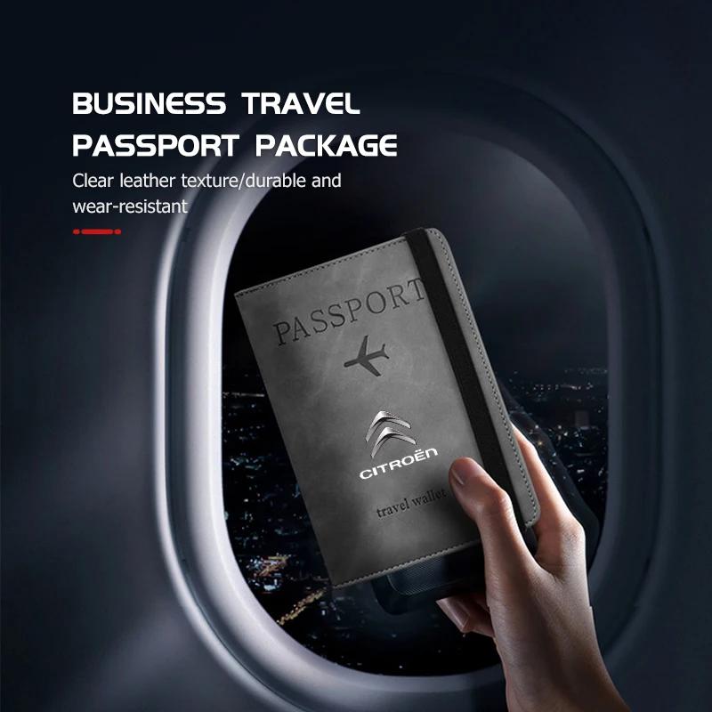 APG1 Rfid Blocking Passport Cover Travel Wallet Card Ticket Holder For Citroen C5 C1 C2 C6 C4L DS3 DS4 DS5 C-Elysee Grand Berlingo