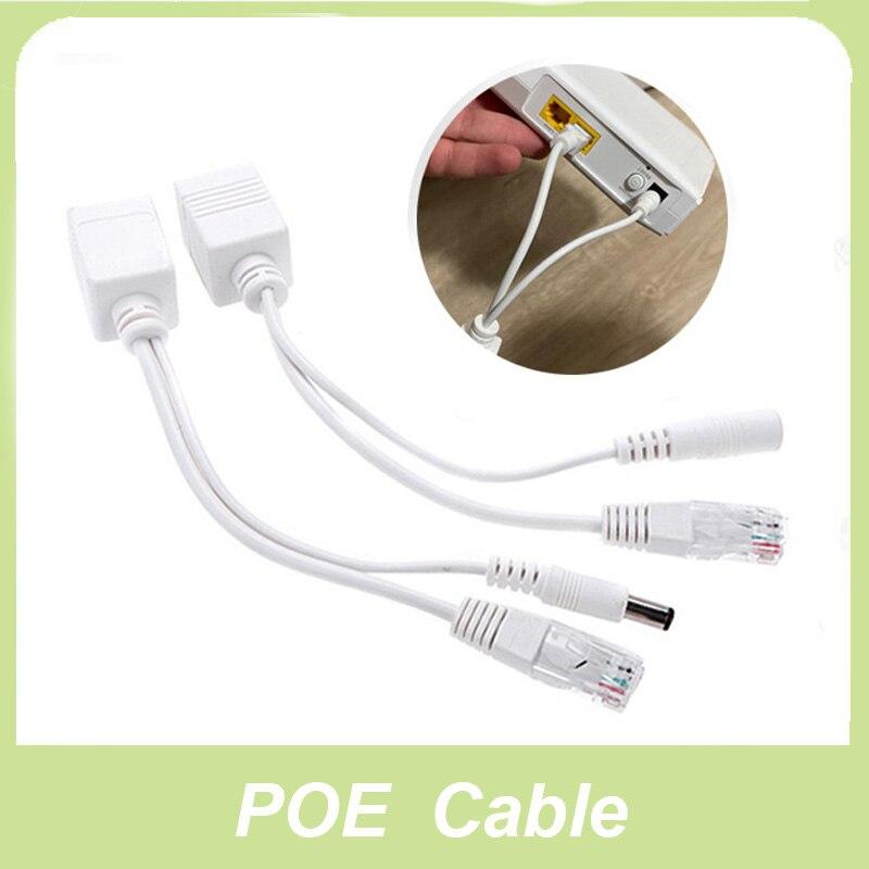 POE Splitter Switch POE Cable Adapter Tape Screened 5V 12V 24V 48V Power Supply Cable 5.5*2.1mm