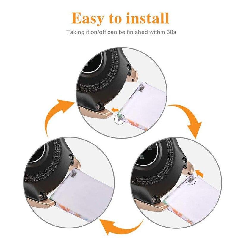 Силиконовый ремешок 20 мм 22 мм для Samsung Galaxy Watch Gear S3 Active 2, ремешок в стиле граффити для часов Garmin, moto 360, HuaMi Amazfit bip, ремешок для часов Huawei