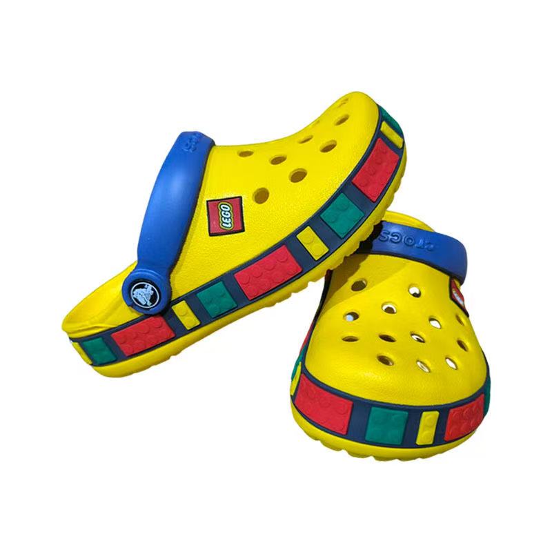 Crocs Классические детские сандалии и шлепанцы Lego для мальчиков и девочек