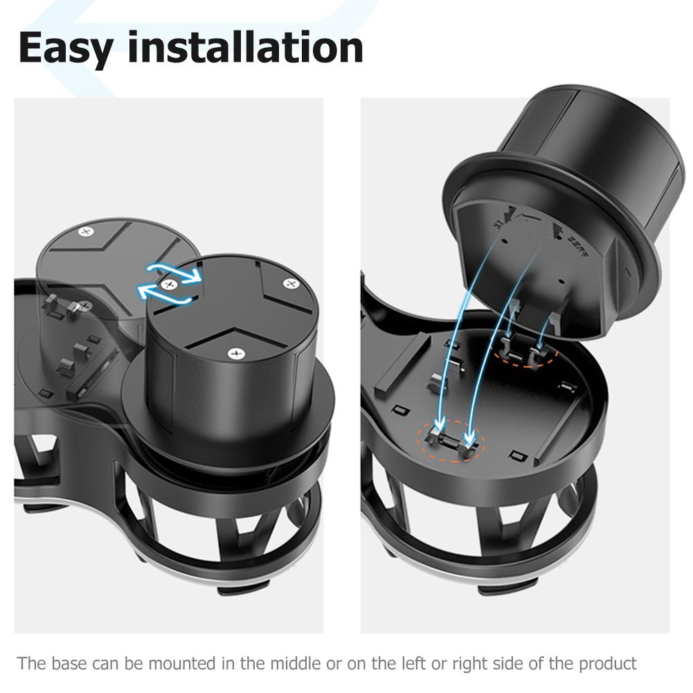 Two-Hole Car Multi-function Coke Bottle Holder Instrument Panel Cup Holder Double Hole Water Bottle Support Auto Accessories