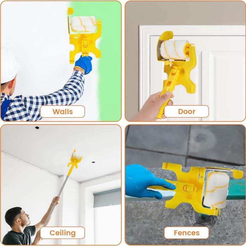Multi-use Color Separation Paint Roller Paint Edger Roller Brush Hand-Held Paint Edger Tool for Wall Ceilings Home Room Painting