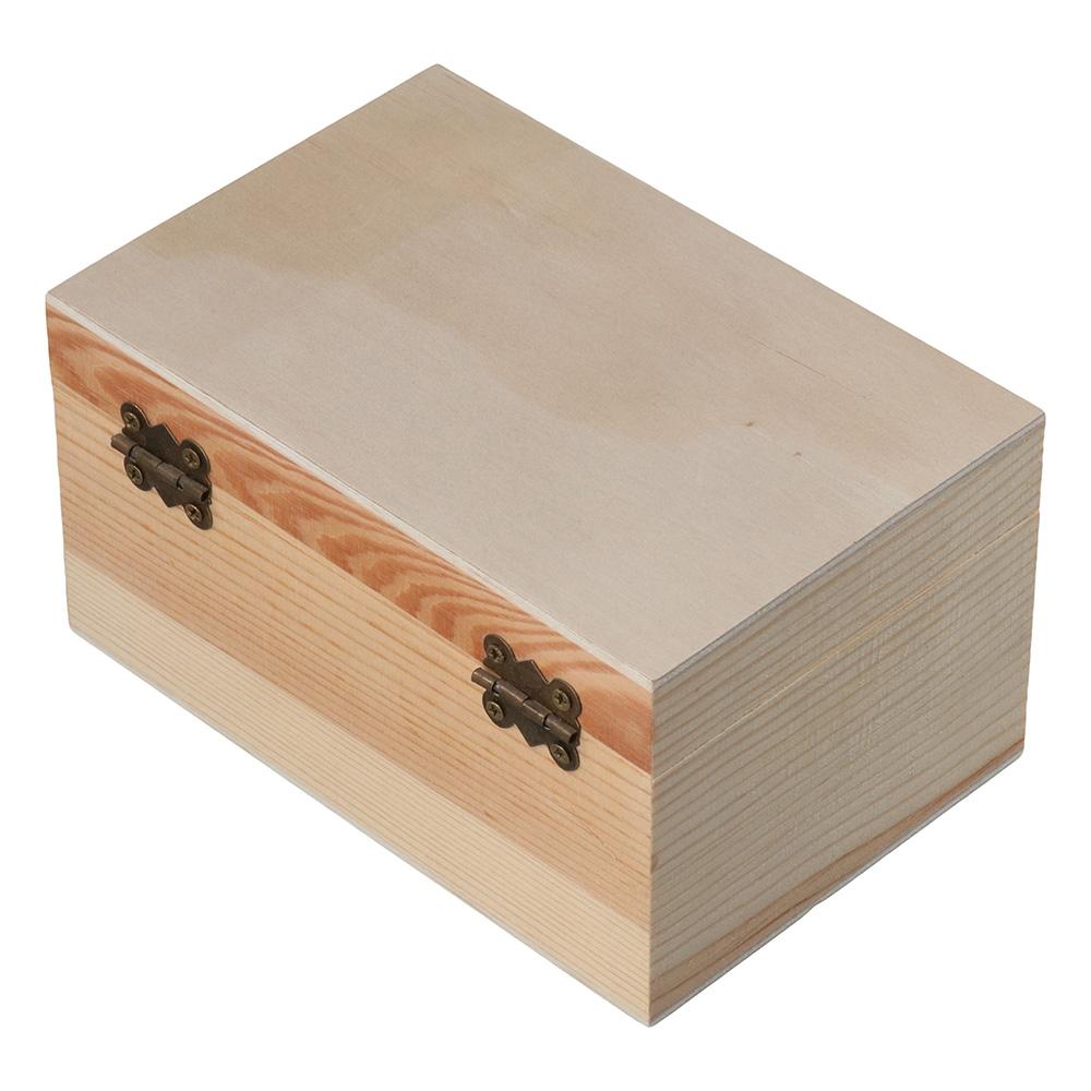 Unfinished Wood Box Wooden Box  Wood Box with Lid Wooden Chest Storage Box  Jewelry Box Craft