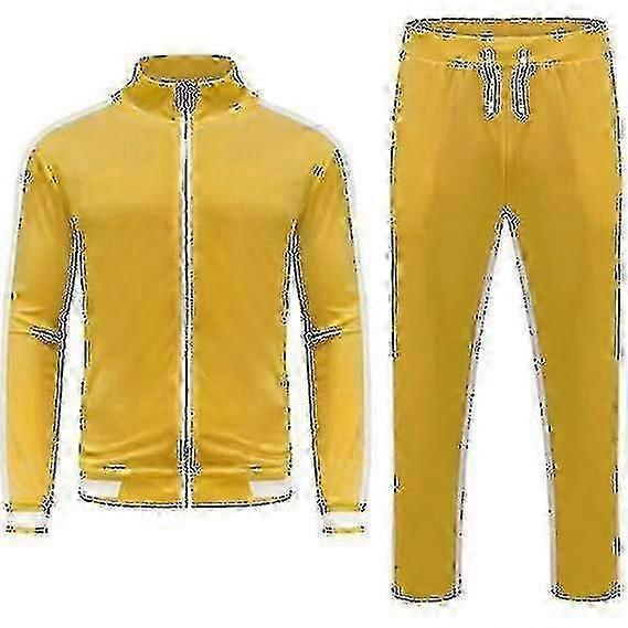 "Men's Velvet Sweatsuit Set, Casual Jacket Pants Tracksuit Set" z 2025