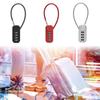 Anti-theft 4 Digit Password Lock Wire Rope Security Coded Lock Portable Backpack Zipper Lock  Home