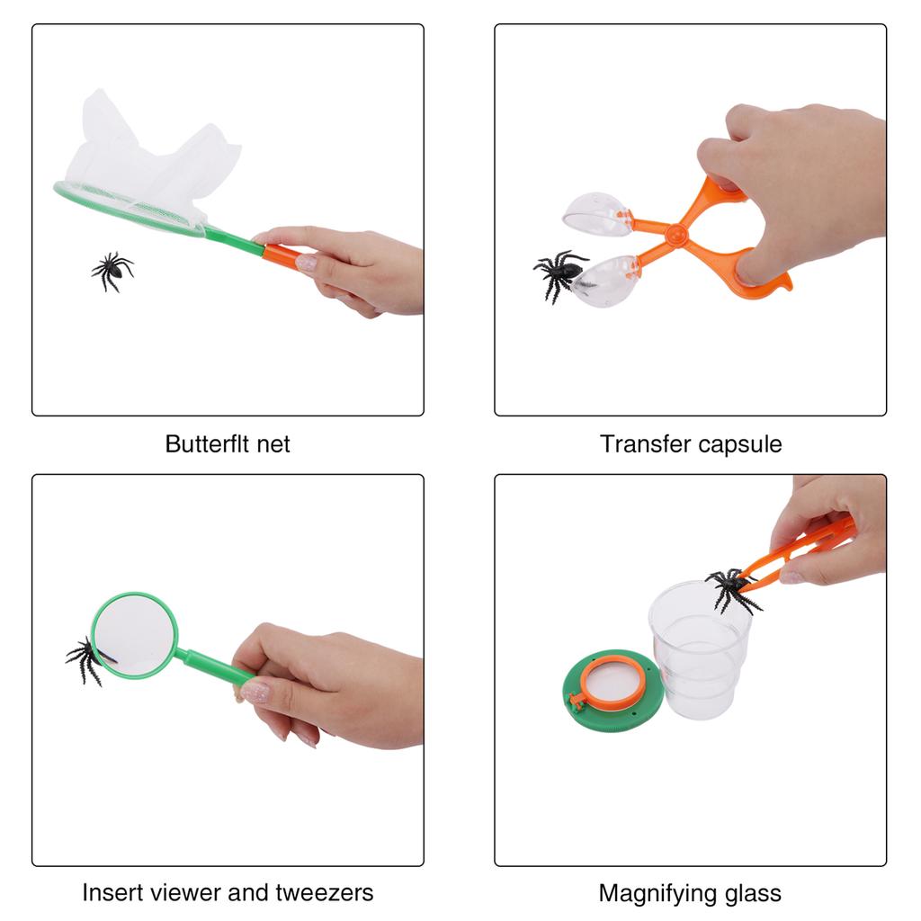 Kids Outdoor Adventure Exploration Equipment Set Binoculars Magnifying Glass Catching Insects