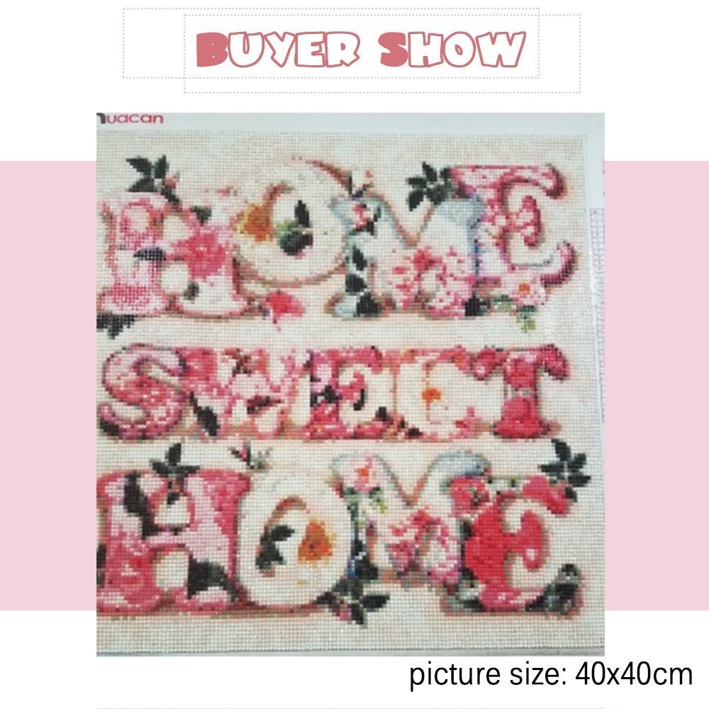 HUACAN Алмазная вышивка Главная Сладкая 5D Алмазная картина Полный горный хрусталь Мозаика Цветочные ремесла