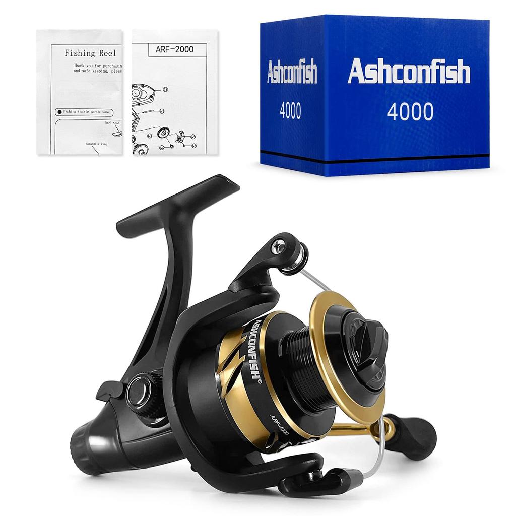 Ashconfish Двойной тормоз безынерционная катушка, Левая и правая сменная ручка катушки, Легкий, Сильный тормоз, Для дальних забросов, Ямочная рыбалка,
