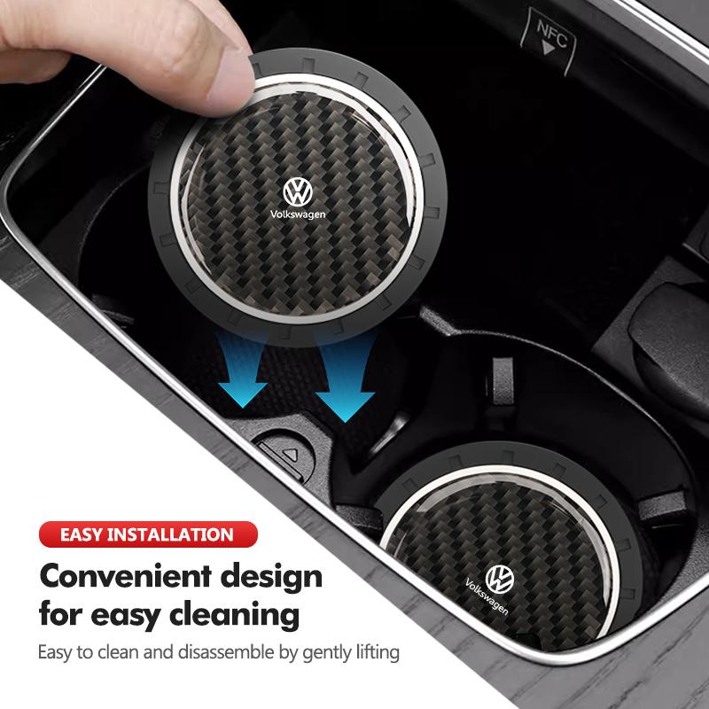 RUN1 Car Interior Supplies Water Coaster Sink Anti-slip Padding Mat For Volkswagen VW Polo Jetta Sagitar Magotan Passat B5 B6 B7 CC