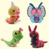 Pokemon Series Green Caterpillar Bada Butterfly Single Horn Insect Small Seahorse Plush Toy Collection Soft Plush Characters