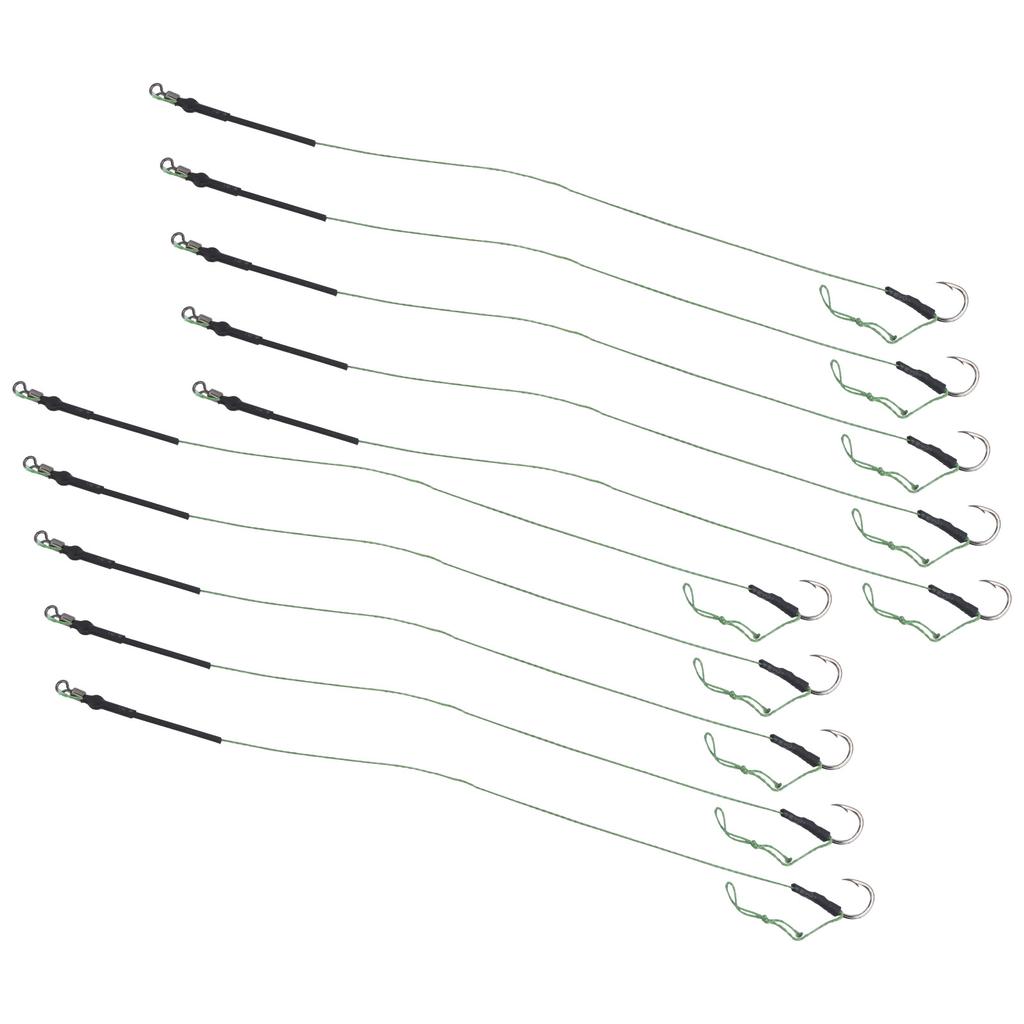 5 шт. Наборы для карповой рыбалки Волосяные оснастки Леска Металлические крючки Поводковый материал Крючковые оснастки Рыболовный аксессуар8#