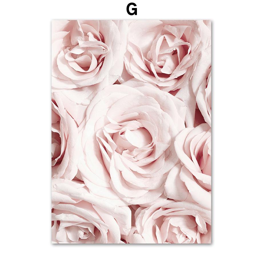 Розовый цветок розы Парижская башня трамвай воздушный шар настенная живопись на холсте плакаты на скандинавскую тему и принты настенные панно для декора гостиной