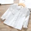New Spring Toddler Kids Girls White Shirt Long Sleeve Cotton Lace Children Girl Tops Blouse Kids Clothes
