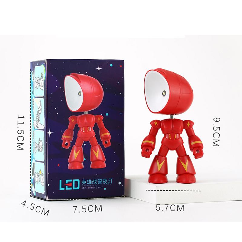 Мини светодиодный ночник мультяшный милый герой полицейский настольная лампа настольное украшение прикроватные спальные настольные светильники дети мальчик праздничные подарки