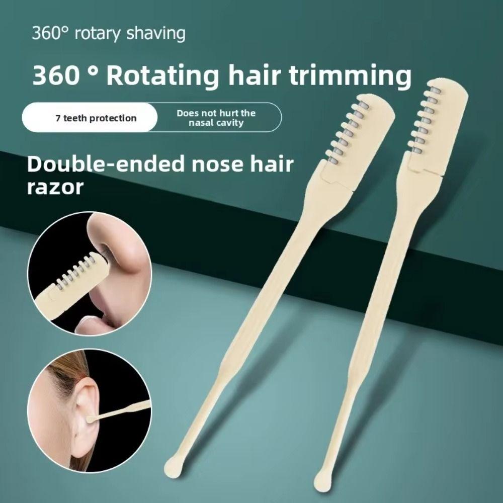 5PCS/10PCS Double Sided Nose Hair Trimmer 360 Degree Nose Hair Scraper Hair Removal