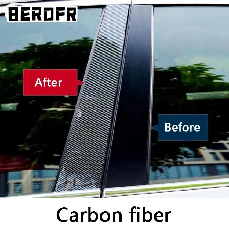 Fit For Jeep Cherokee KL 2014- Gloss Black Door SIde Decor Pillar Post Window Moulding Trim Stiker Cover Accessories Set