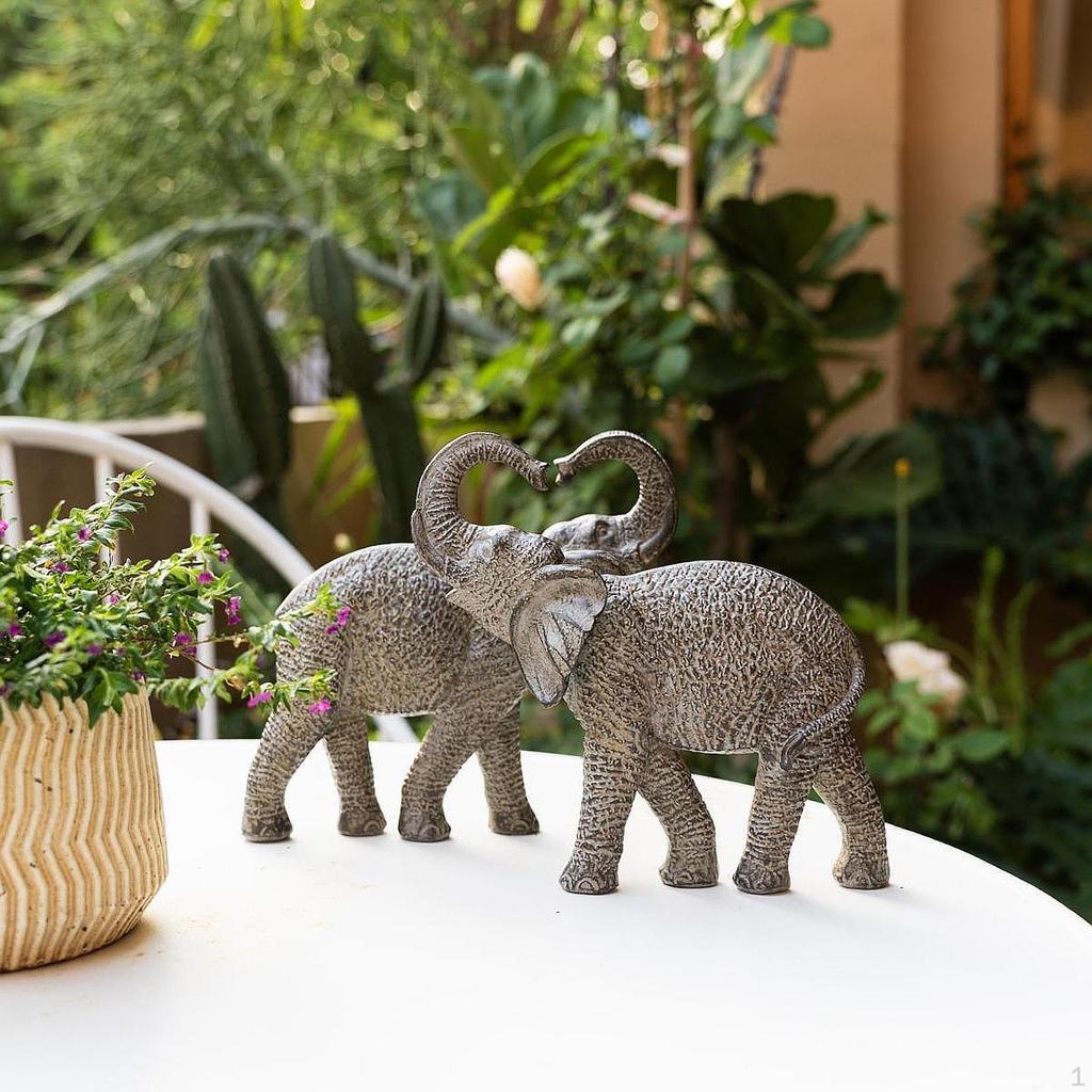 Elephant Statues Ornament Handicraft Adorable Table Multifunctional Resin Sculpture