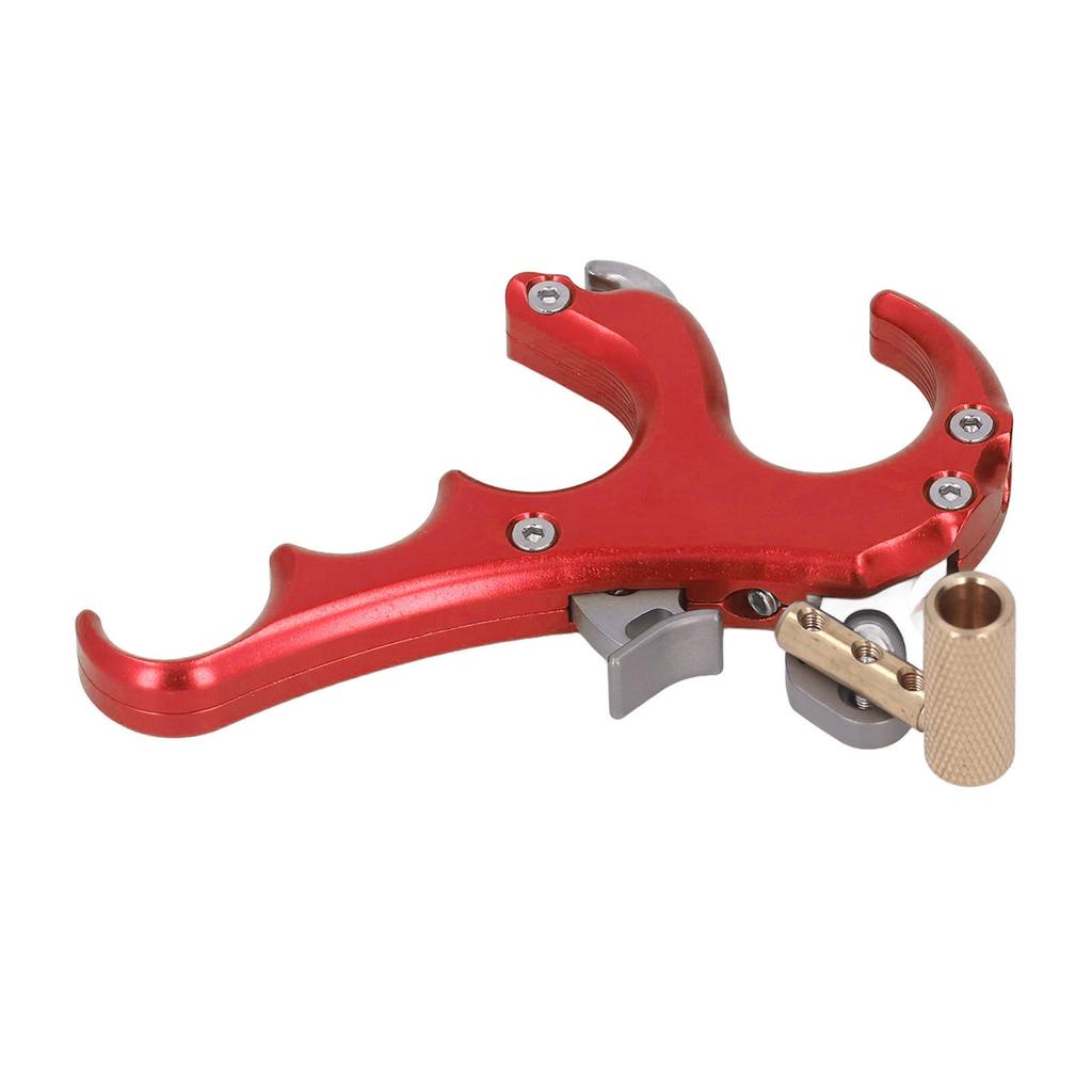 Bow Release Aids Aluminum Alloy Sensitivity Adjustable 4 Fingers Compound Bow Release Aids Red