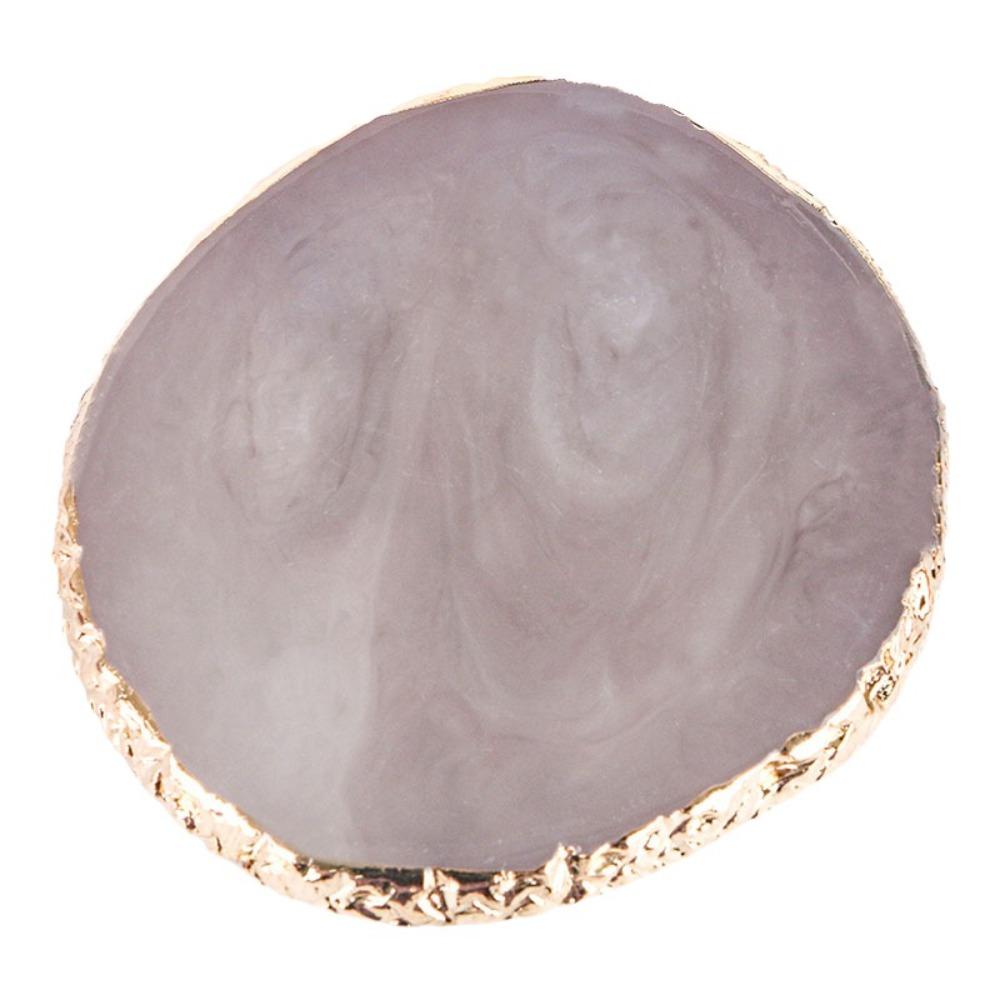 Round Nail Art Palette Professional Golden Edges Gel Polish Palette DIY Easy To Clean False Nail Tips Palette Nail Salon