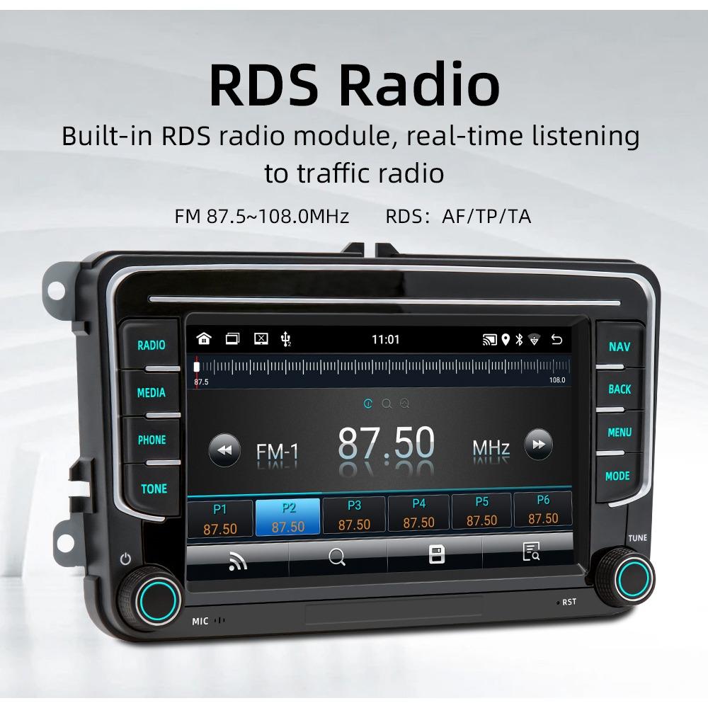 2Din автомобильный радиоприемник Android для Volkswagen Golf 5 6 Polo Passat B6 B7 Jetta Caddy Touran универсальный мультимедиа Carplay навигация GPS 2+32 ГБ