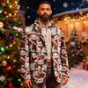 Мужской уродливый рождественский вельветовый теплый карманный пиджак-кардиган, мужской повседневный костюм