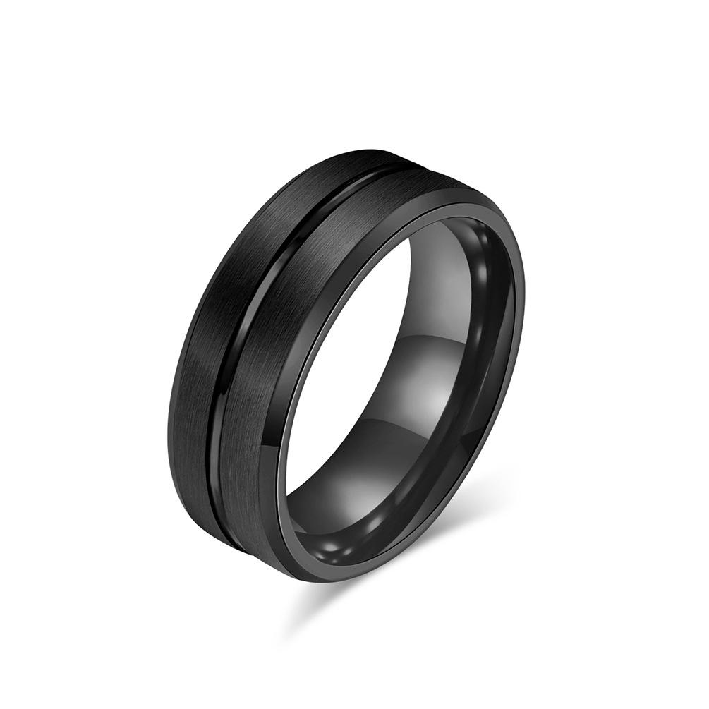 Кольцо из вольфрамовой стали с прорезью 8 мм для мужчин, модный аксессуар в стиле легкой роскоши, персонализированный, двухцветный, вольфрамовое золото, устойчивый к царапинам