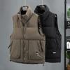 Жилет из хлопка на весну и осень, большой размер, толстые плечи, жилет, куртка, модная и повседневная мужская одежда