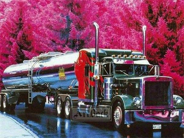 Алмазная живопись Новая коллекция грузовик 5d Diy вышивка грузовик пейзаж мозаика вышивка крестом домашний декор