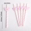6-24pcs Birthday Straw Butterfly Disposable Wedding Birthday Party Kids Baby Shower Girls Birthday Party Suppiles Decorations