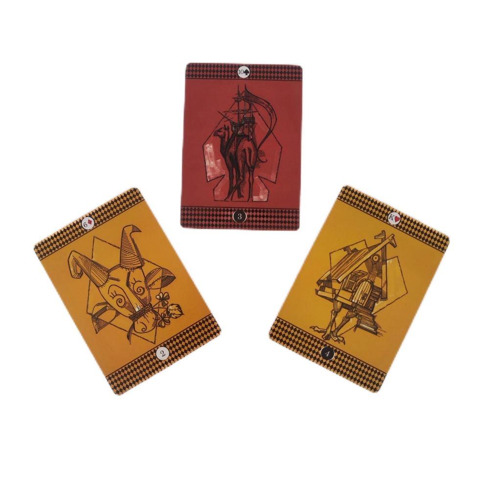 10,4 см X 7,3 см Шут Ленорман Оракул Карточная игра Таро с бумажным руководством и путеводителем для начинающих 36 шт. Карты Ленорман