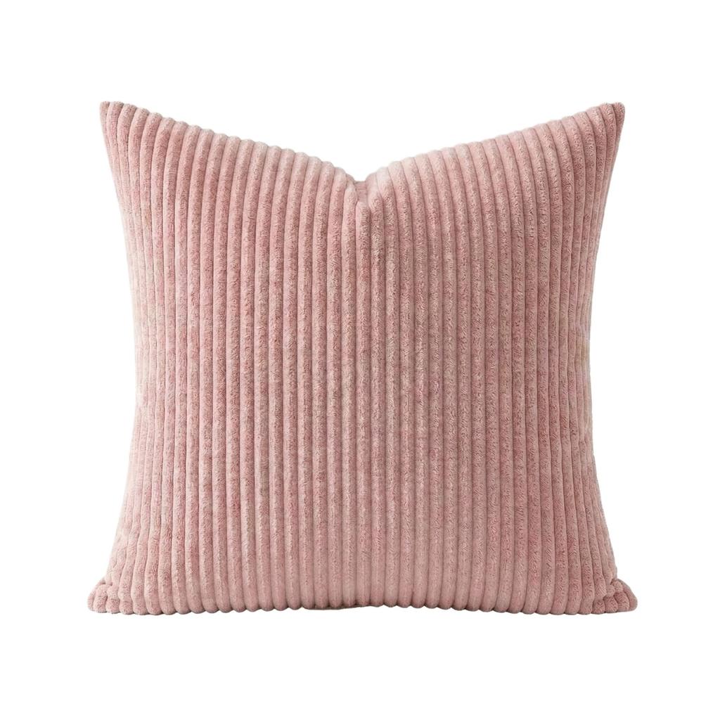 Fine Stripe Corduroy Throw Pillow Cover For Living Room Sofa
